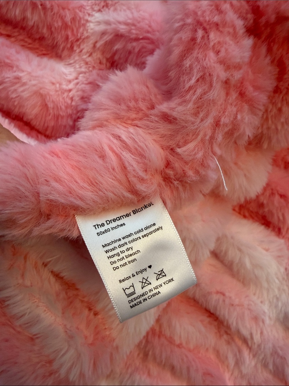 Cozy Pink Plush Throw Blanket by - Picture 5 of 5